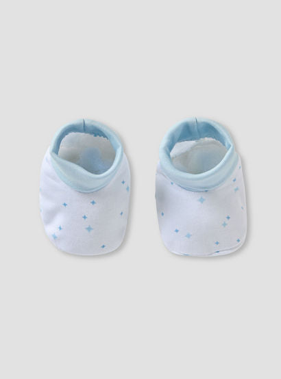 Juniors 6-Piece Boys Gift Set - Cotton - Bodysuit, Booties, Bib, Wash Cloth, Briefs - Star Print-baby-boys-clothing-setsandcoords-image-5