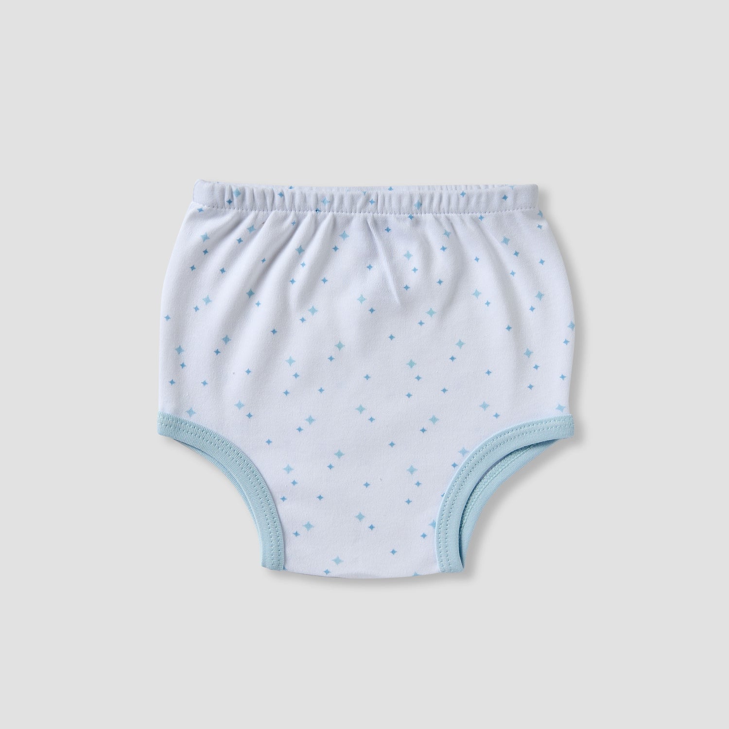 Juniors 6-Piece Boys Gift Set - Cotton - Bodysuit, Booties, Bib, Wash Cloth, Briefs - Star Print