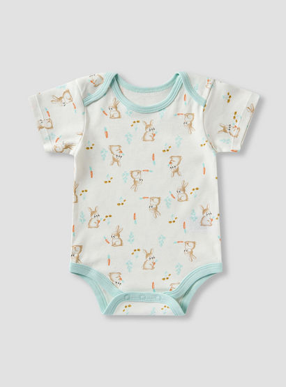 Juniors Girls 7-Piece Gift Set - Soft Cotton - Bodysuit, Bib, Booties - Bunny Print-baby-girls-clothing-setsandcoords-image-3