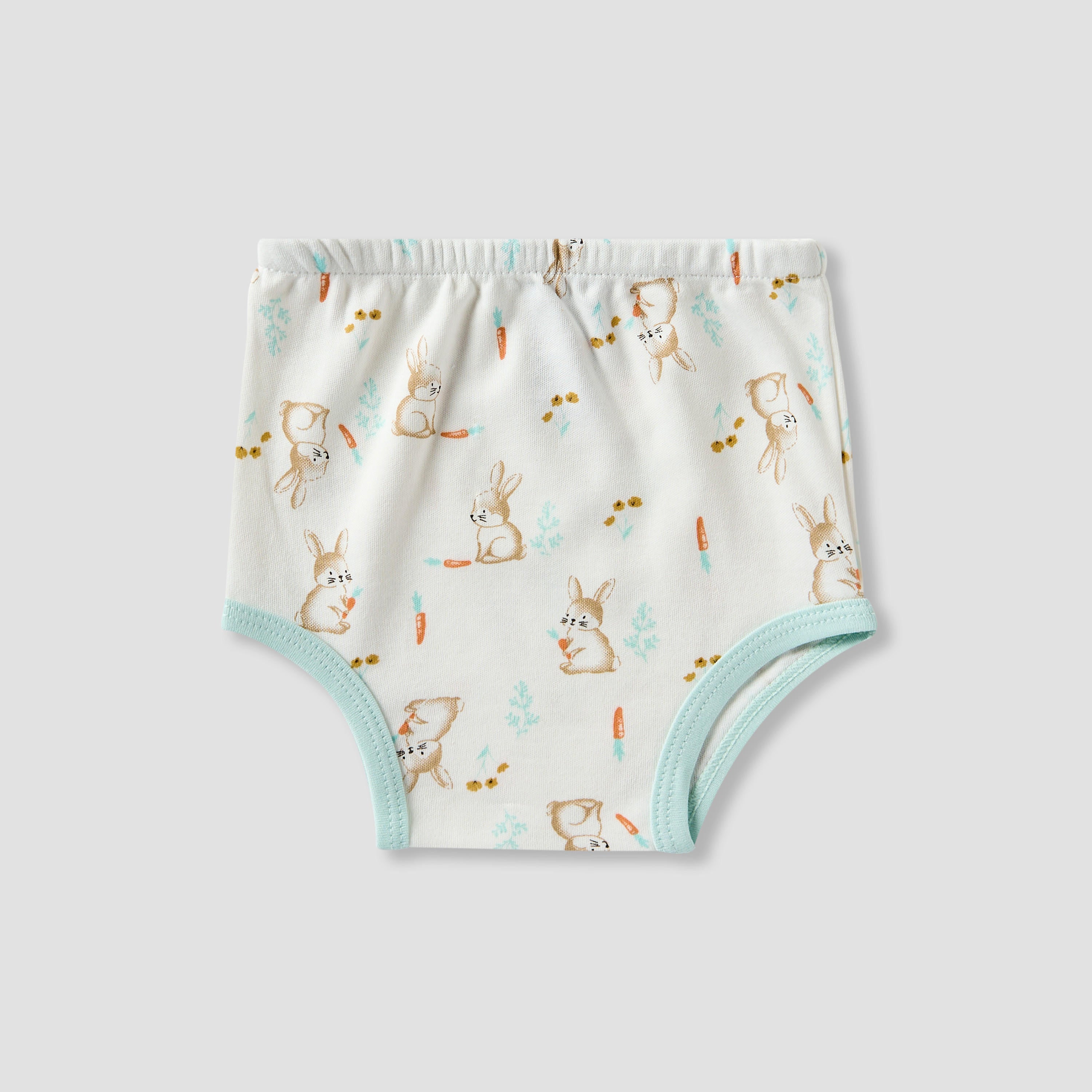 Juniors Girls 7-Piece Gift Set - Soft Cotton - Bodysuit, Bib, Booties - Bunny Print