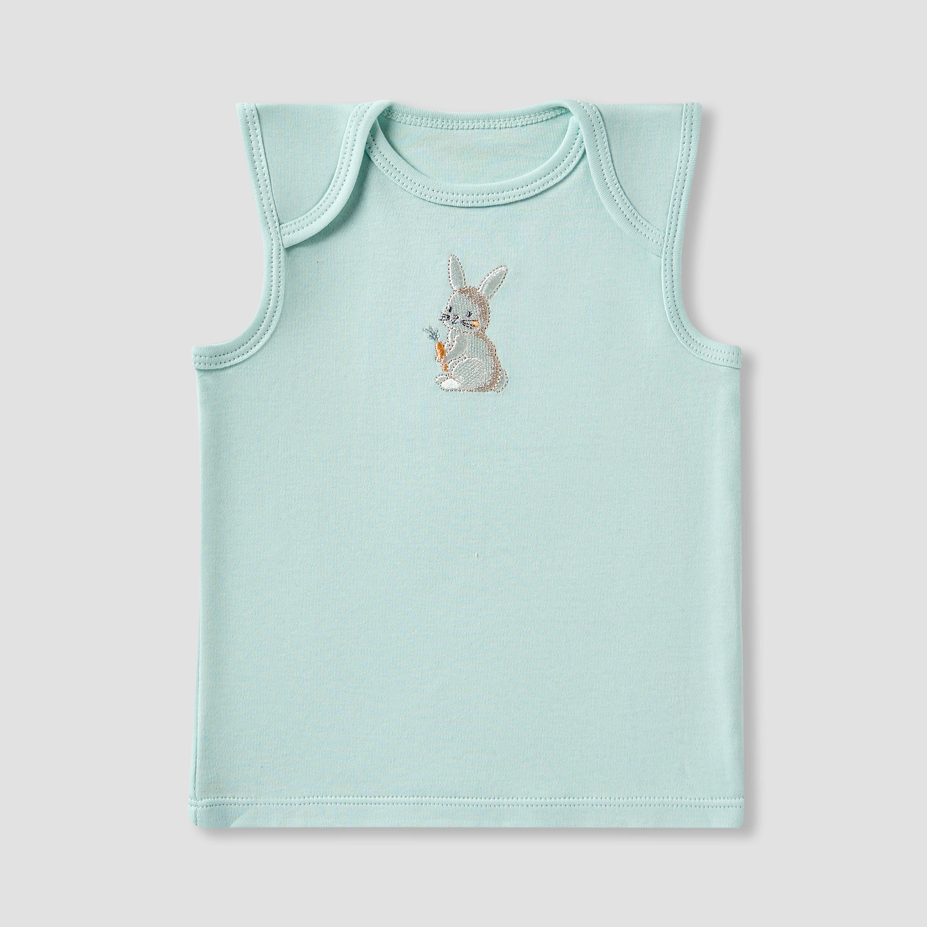 Juniors Girls 7-Piece Gift Set - Soft Cotton - Bodysuit, Bib, Booties - Bunny Print