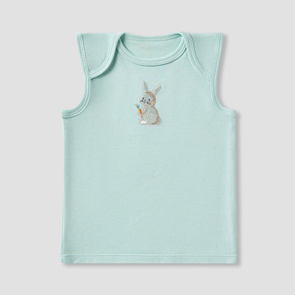 Juniors Girls 7-Piece Gift Set - Soft Cotton - Bodysuit, Bib, Booties - Bunny Print