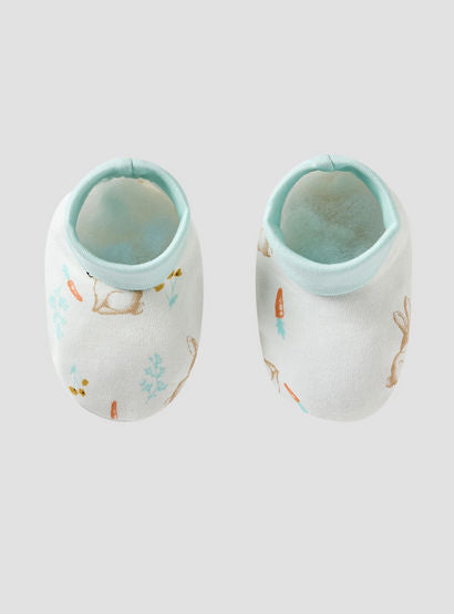 Juniors Girls 7-Piece Gift Set - Soft Cotton - Bodysuit, Bib, Booties - Bunny Print-baby-girls-clothing-setsandcoords-image-7