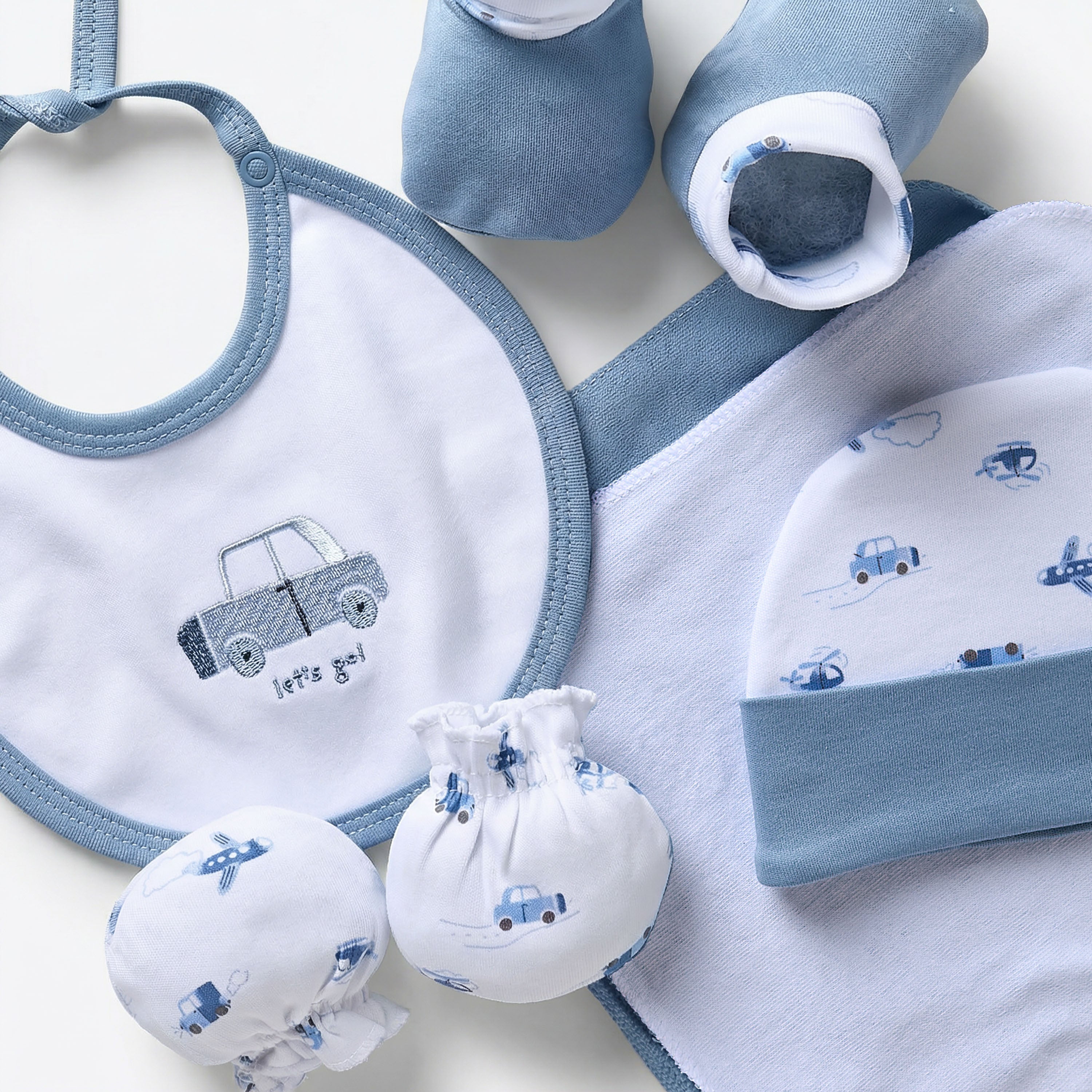 Set of 9 Juniors Clothing Gift Set with Vehicle Print