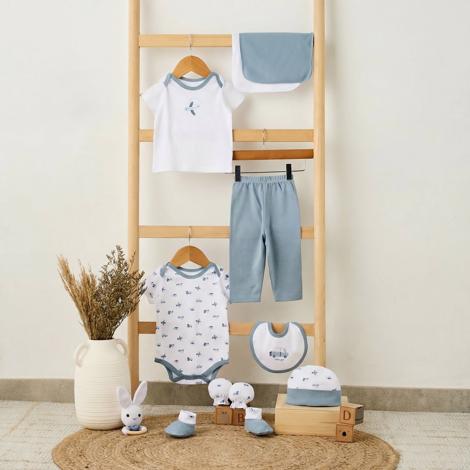 Set of 9 Juniors Clothing Gift Set with Vehicle Print