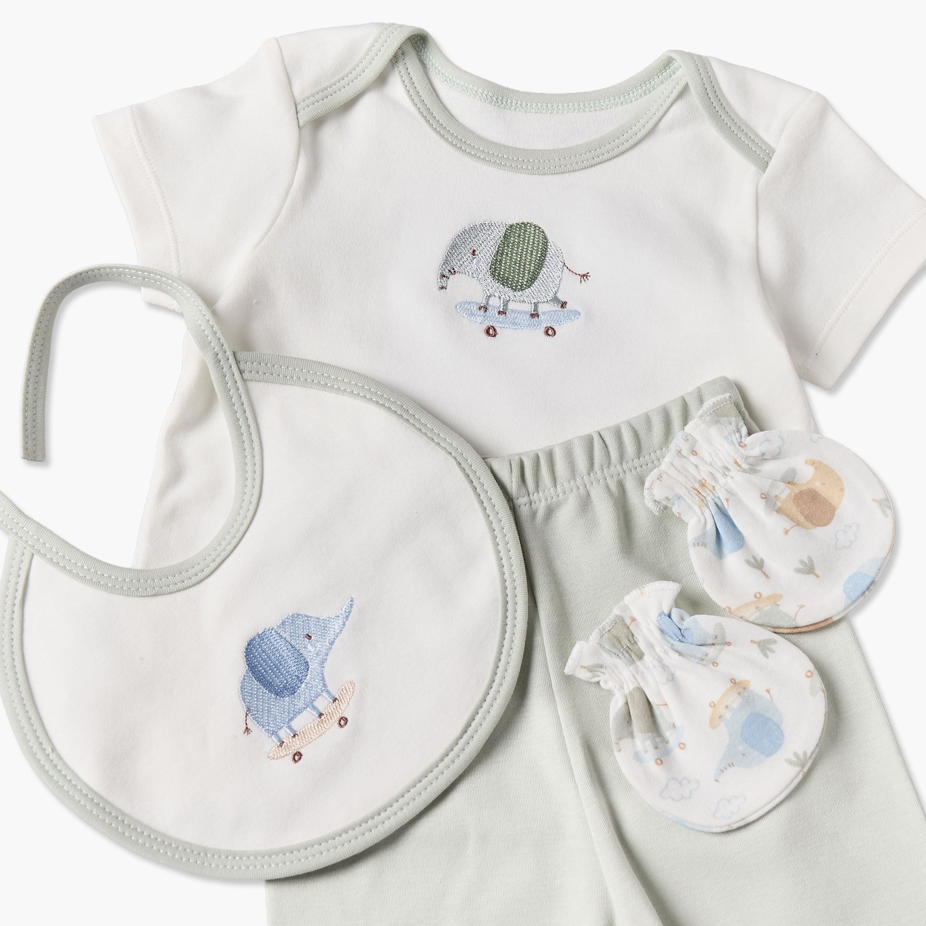 Set of 9 Juniors Clothing Gift Set with Elephant Print