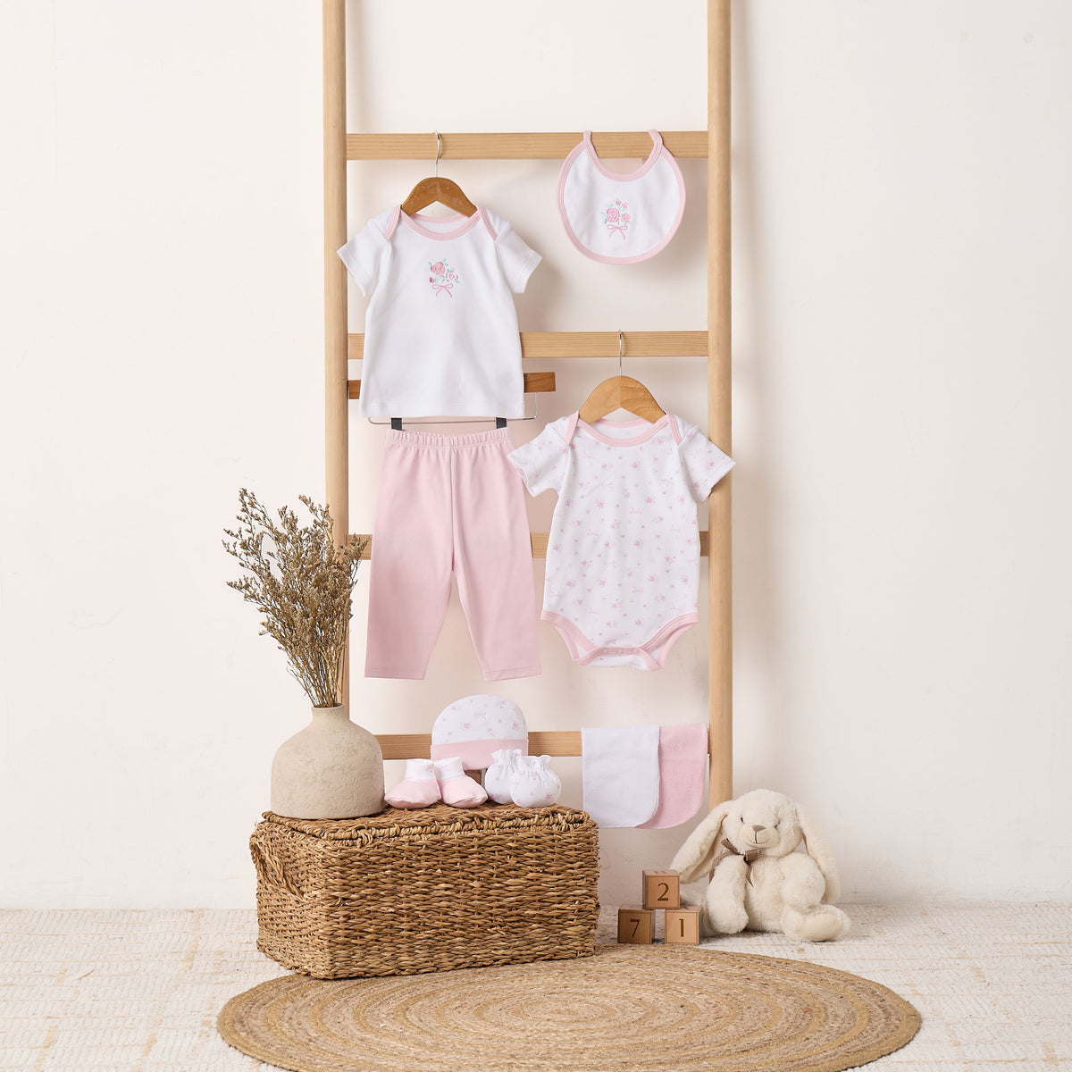 Set of 9 Juniors Clothing Gift Set with Floral Print