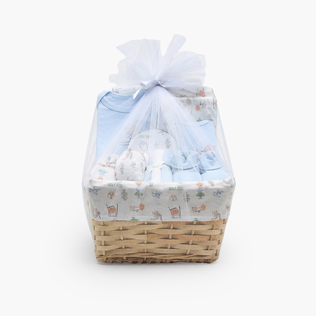 Set of 11 Juniors Clothing Gift Set with Print - Blue / 0-3 mths