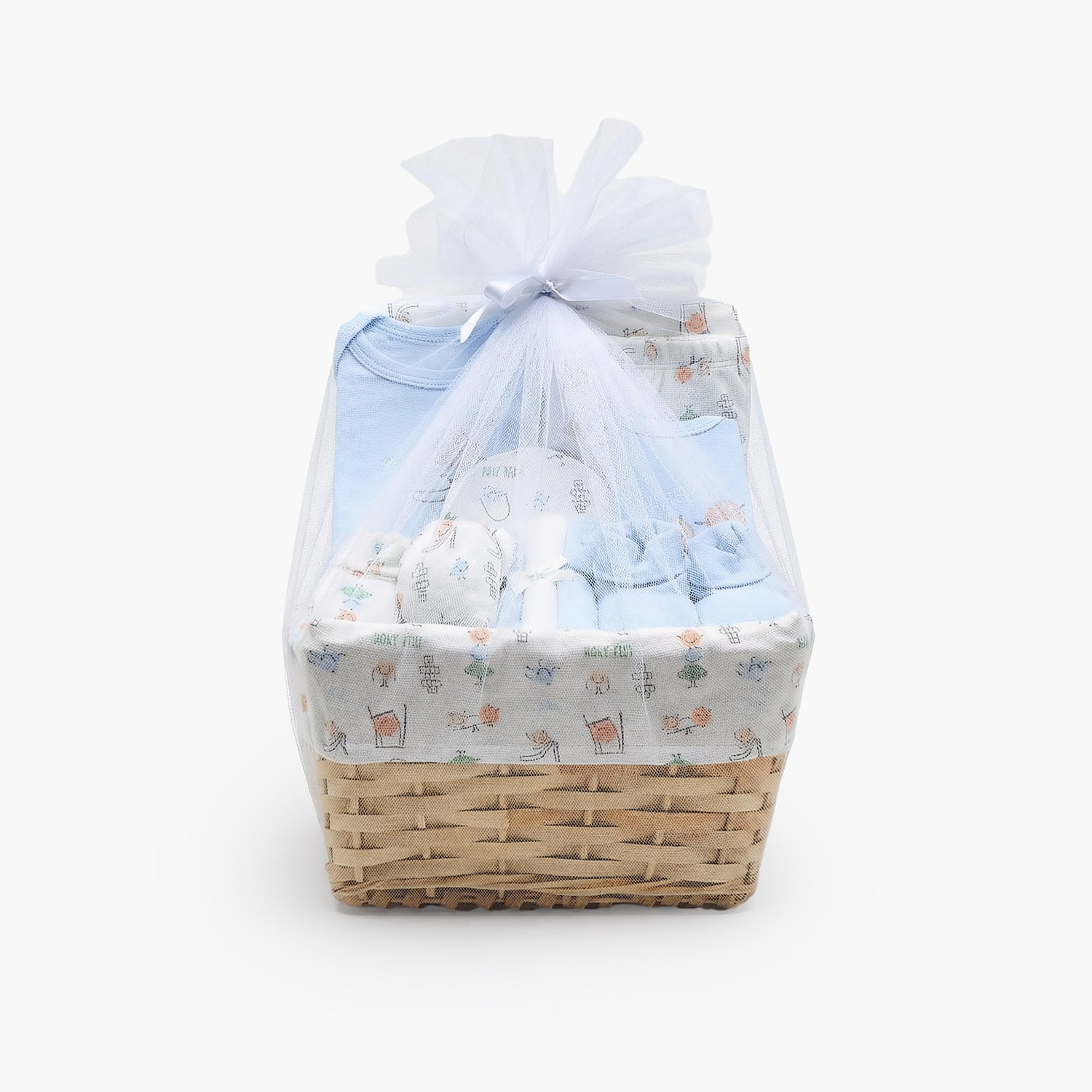 Set of 11 Juniors Clothing Gift Set with Print - Blue / 0-3 mths