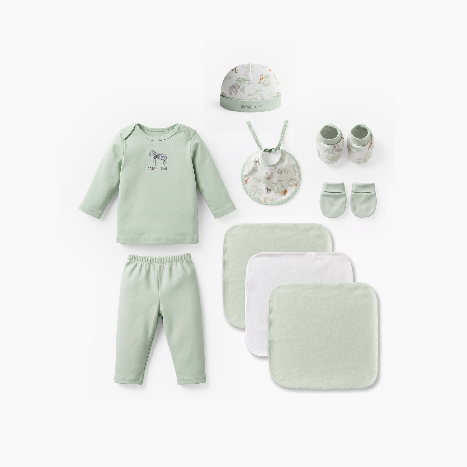 Set of 10 Juniors Clothing Gift Set with Safari Print