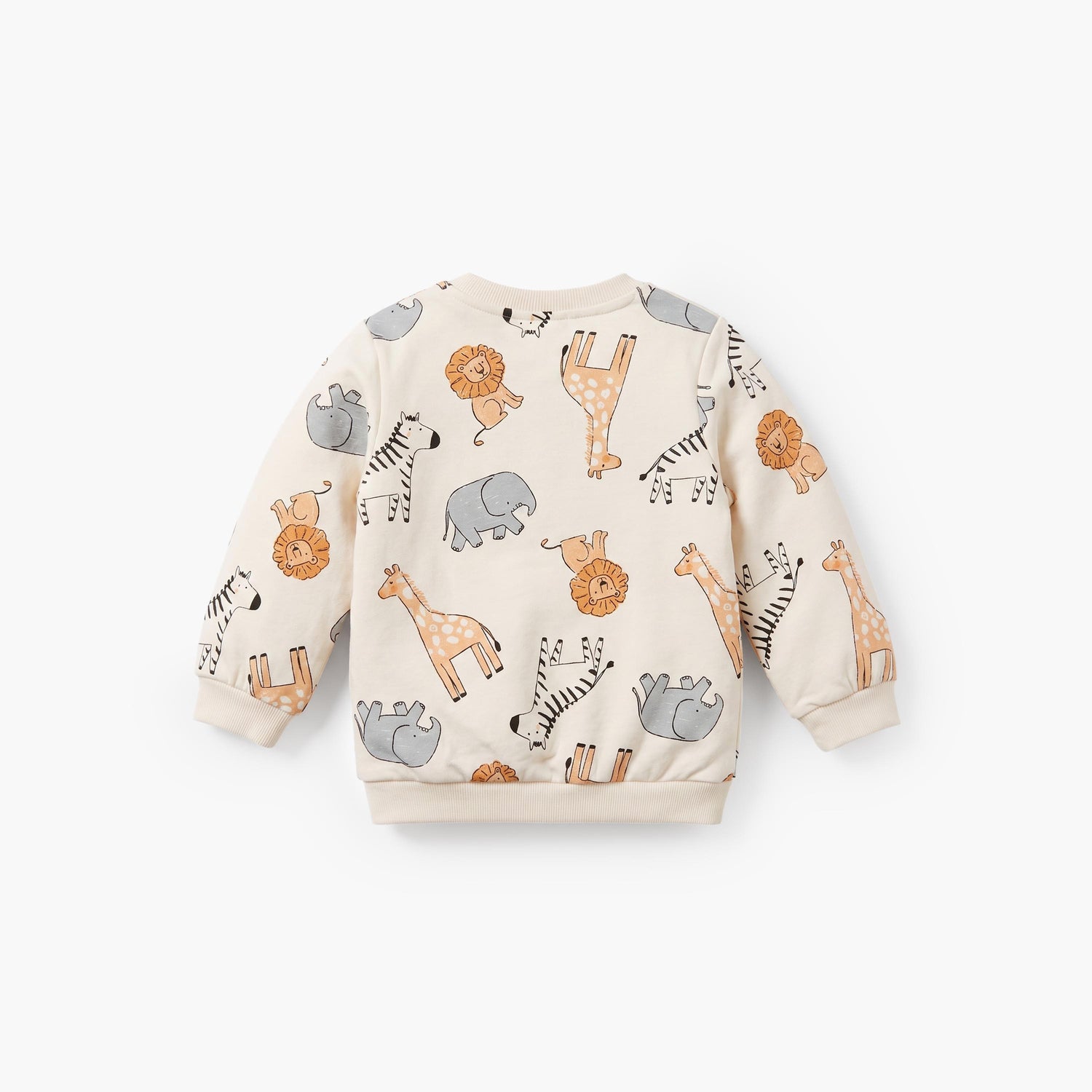 Juniors Safari Print Sweatshirt with Long Sleeves