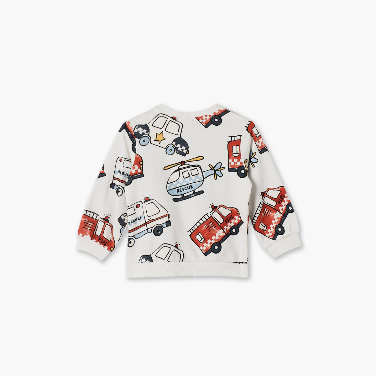 Juniors Rescue Vehicle Print Sweatshirt with Long Sleeves