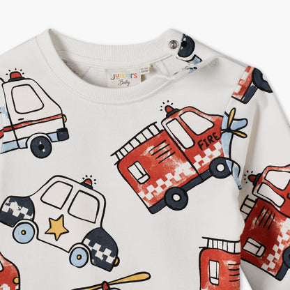 Juniors Rescue Vehicle Print Sweatshirt with Long Sleeves