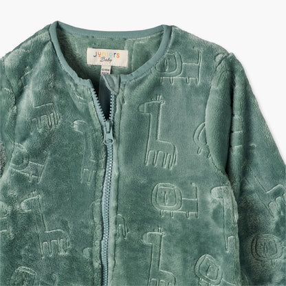 Juniors Crew Neck Long Sleeves Sleepsuit with Vehicle Embossing