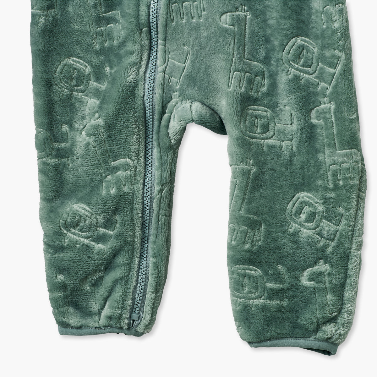 Juniors Crew Neck Long Sleeves Sleepsuit with Vehicle Embossing