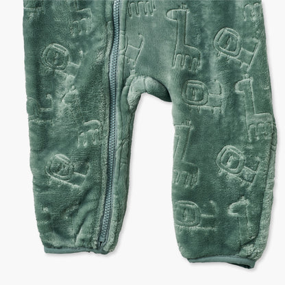 Juniors Crew Neck Long Sleeves Sleepsuit with Vehicle Embossing