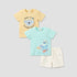 Set of 3 Juniors Round Neck Short Sleeves T-shirt and Shorts Set with Applique Detail - Multicolour / 24-36 mths