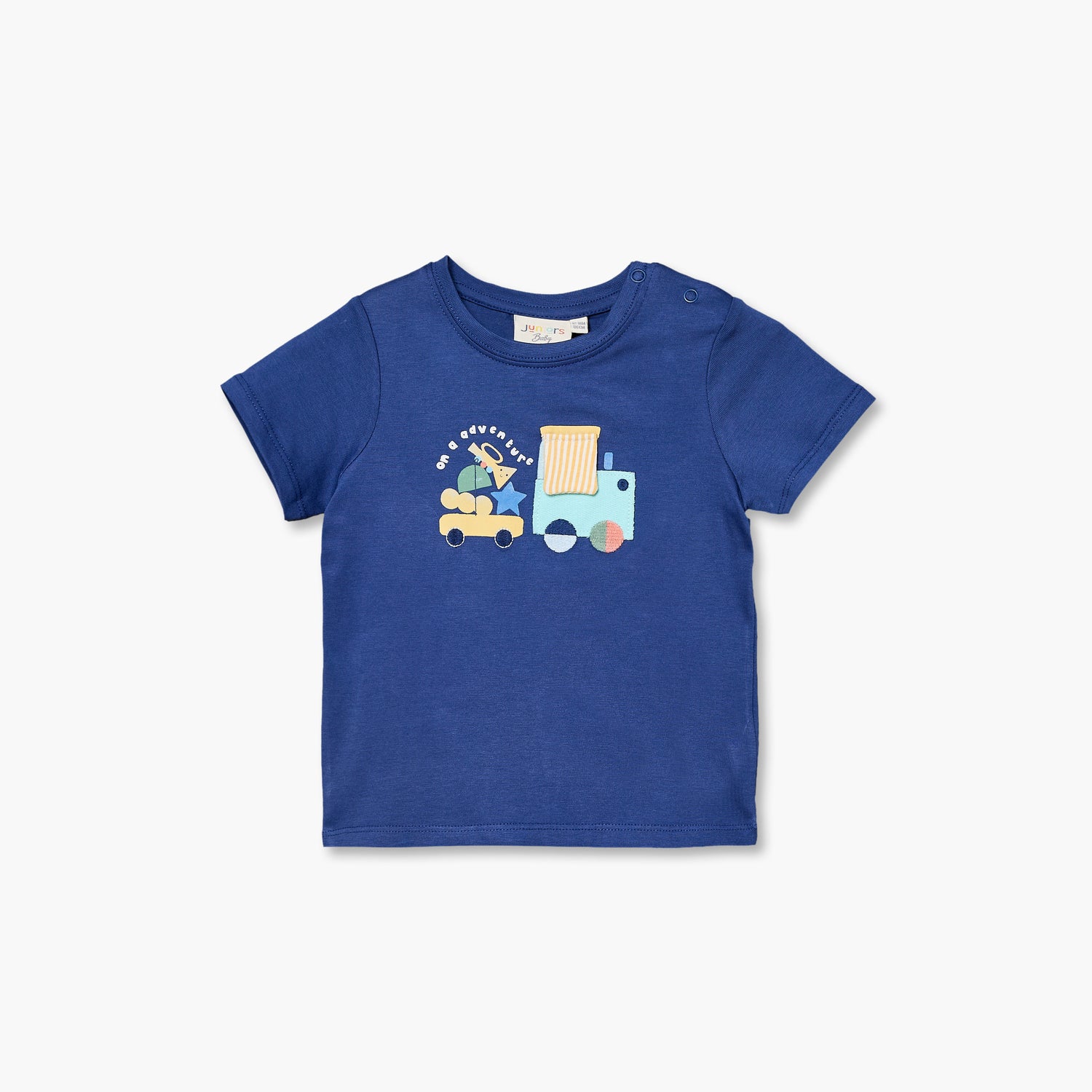 Set of 3 Juniors Round Neck Short Sleeves T-shirt and Shorts Set with Applique Detail