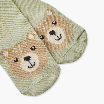 Juniors Crew Neck Long Sleeves Sweater and Pants Set with Bear Applique