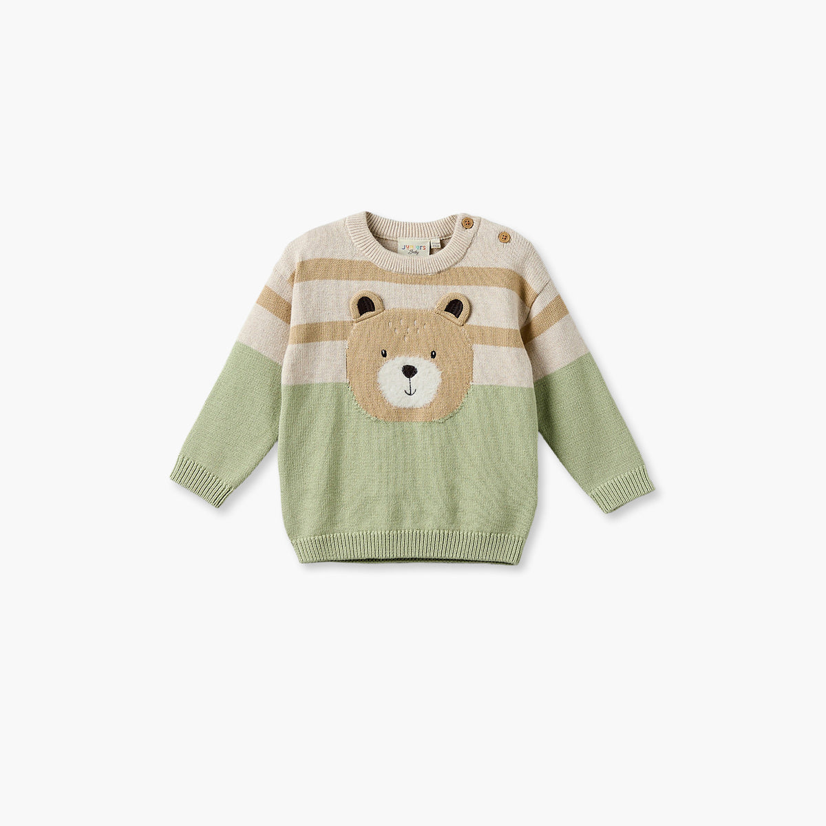 Juniors Crew Neck Long Sleeves Sweater and Pants Set with Bear Applique