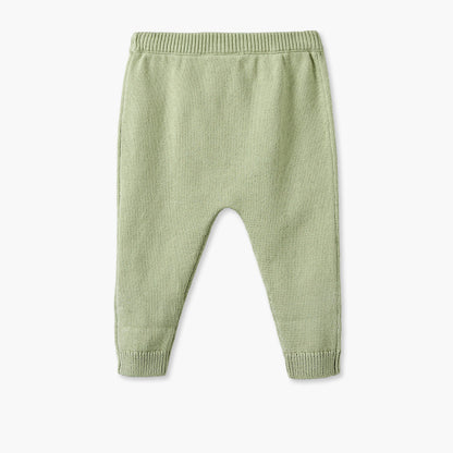 Juniors Crew Neck Long Sleeves Sweater and Pants Set with Bear Applique