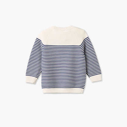 Juniors Crew Neck Long Sleeves Sweater and Joggers Set with Stripes