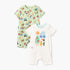 Pack of 2 Juniors Crew Neck Short Sleeves Romper with Farm Print - Multicolour / 12-18 mths