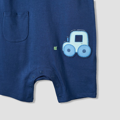 Pack of 2 Juniors Crew Neck Short Sleeves Romper with Farm Print