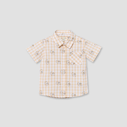 Juniors Short Sleeves Shirt with Elephant Print