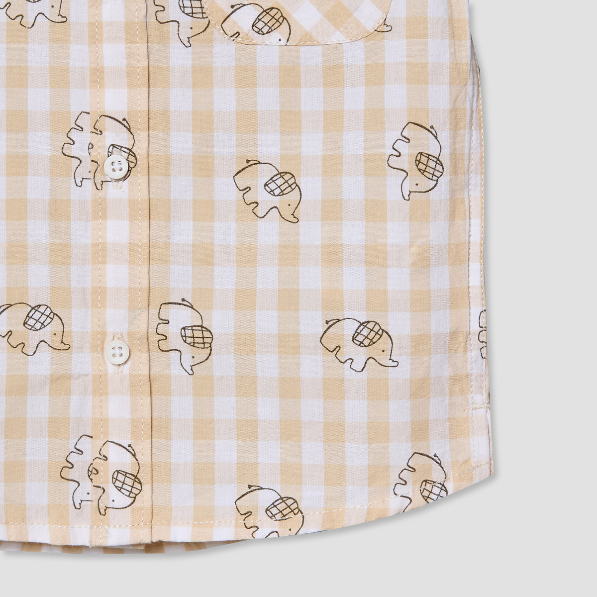 Juniors Short Sleeves Shirt with Elephant Print