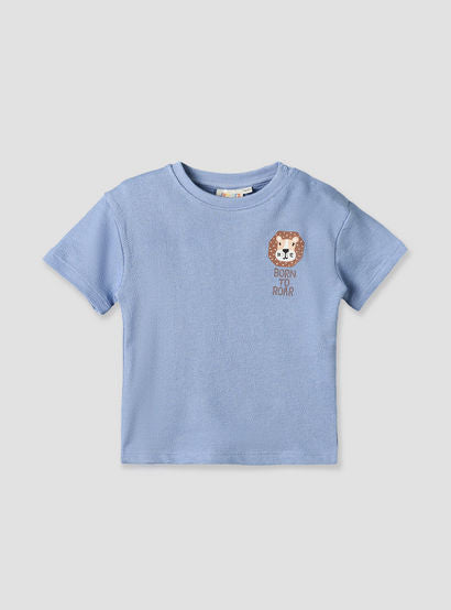 Juniors Round Neck Short Sleeves T-shirt and Shorts Set with Stripes-baby-boys-clothing-setsandcoords-image-3