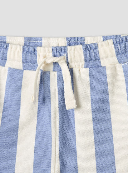 Juniors Round Neck Short Sleeves T-shirt and Shorts Set with Stripes-baby-boys-clothing-setsandcoords-image-9