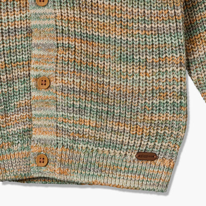 Giggles Crew Neck Cardigan with Button Closure