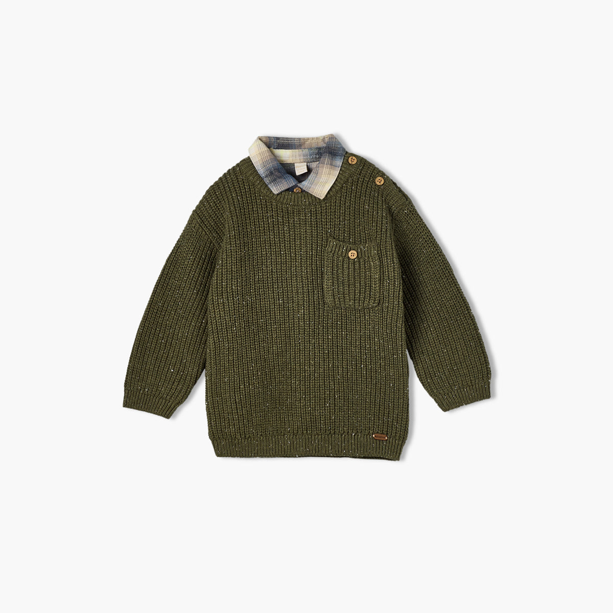 Giggles Collared Sweater with Pocket