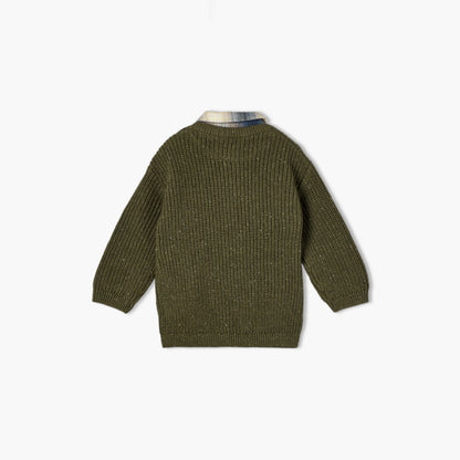 Giggles Collared Sweater with Pocket