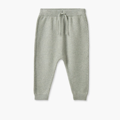 Giggles Crew Neck Long Sleeves Sweater and Joggers Set with Knitted Texture