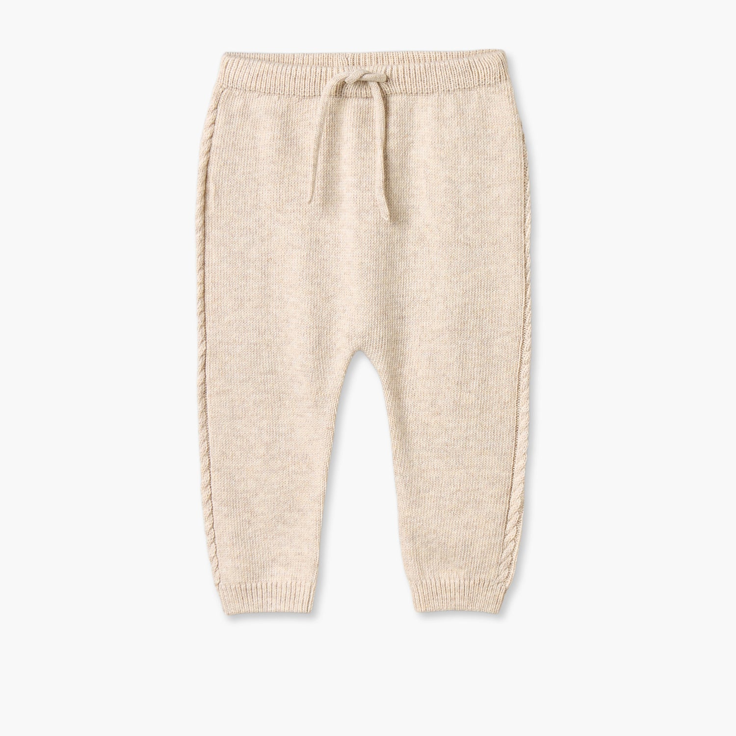 Giggles Collared Long Sleeves Cardigan and Jogger Set with Knitted Texture