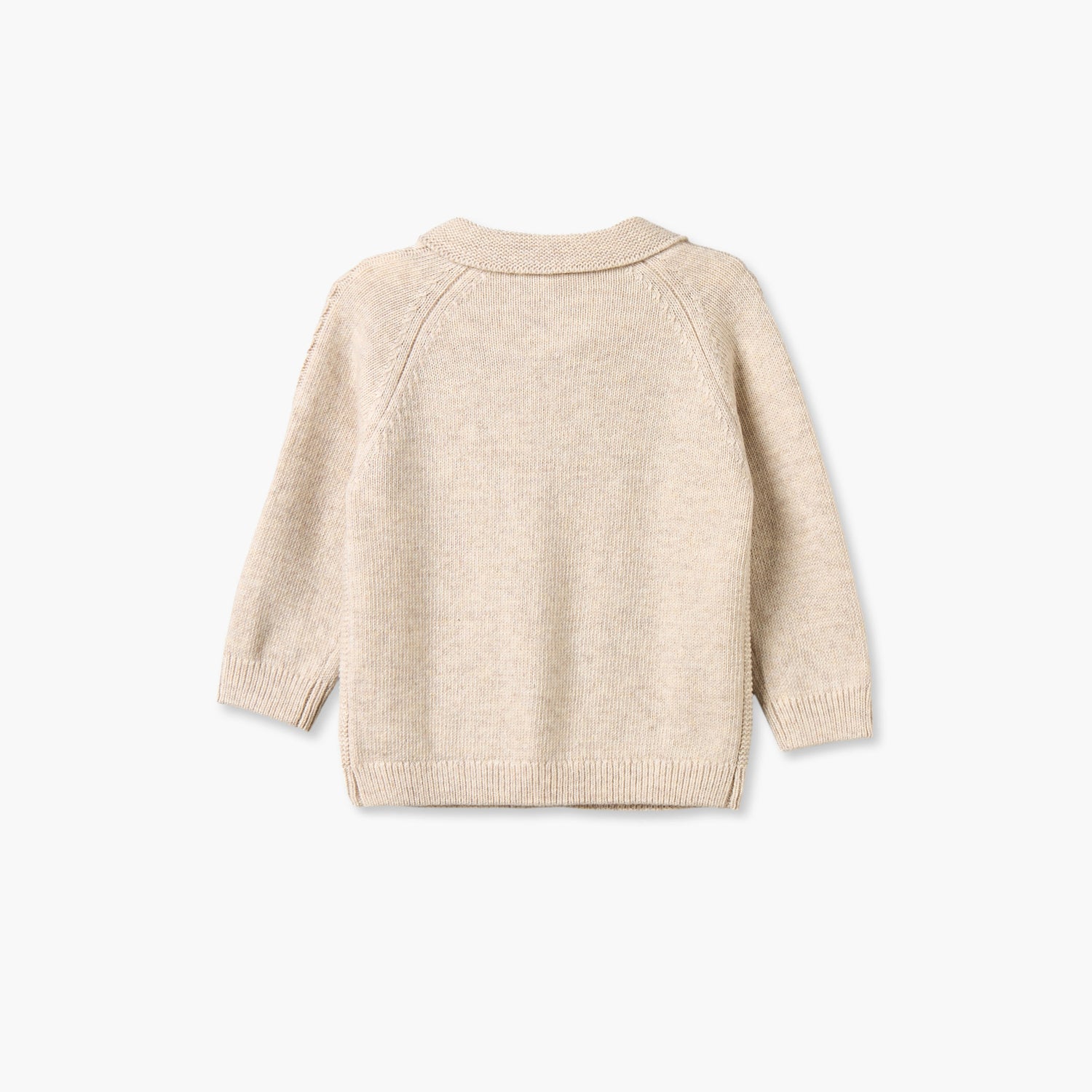 Giggles Collared Long Sleeves Cardigan and Jogger Set with Knitted Texture