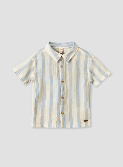 Giggles Collared Short Sleeves Shirt and Shorts Set with Stripes-baby-boys-clothing-setsandcoords-image-3