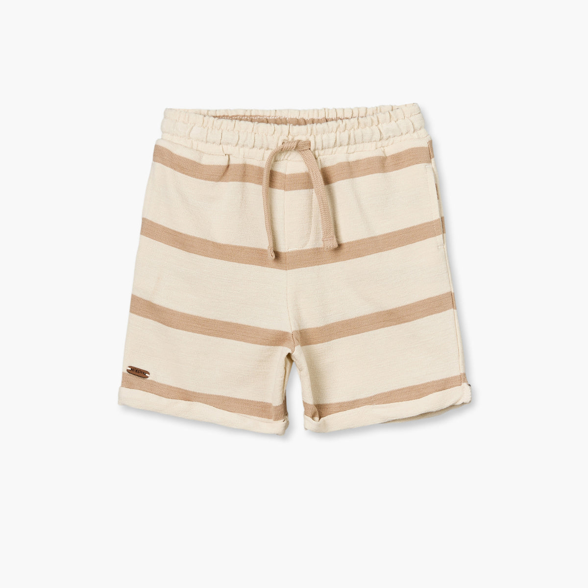 Giggles Henley Neck Short Sleeves T-shirt and Shorts Set with Stripes
