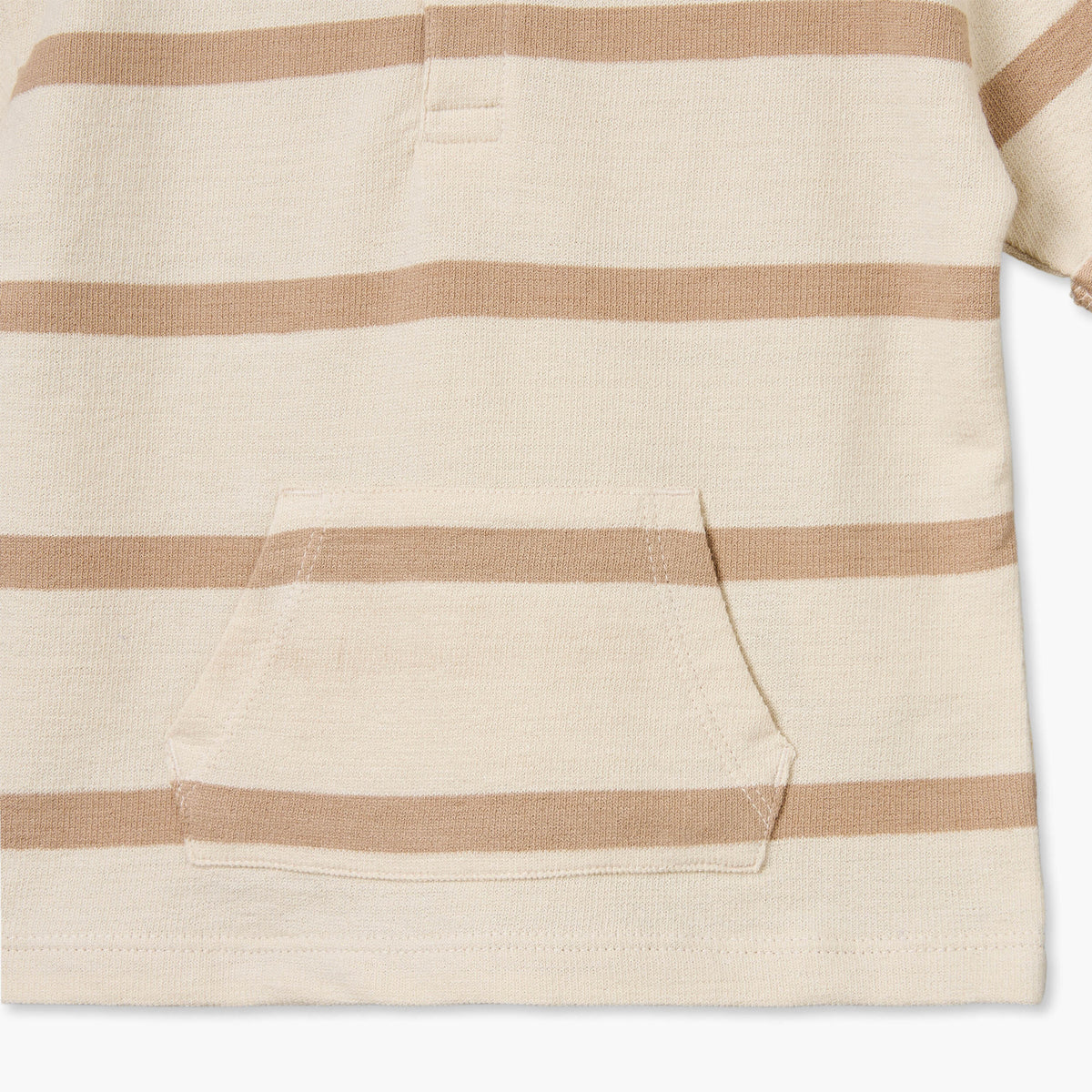 Giggles Henley Neck Short Sleeves T-shirt and Shorts Set with Stripes