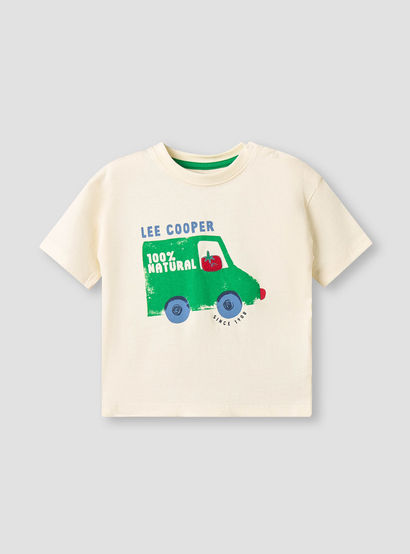 Lee Cooper Crew Neck Short Sleeves T-shirt and Shorts Set with Graphic Print-baby-boys-clothing-setsandcoords-image-3