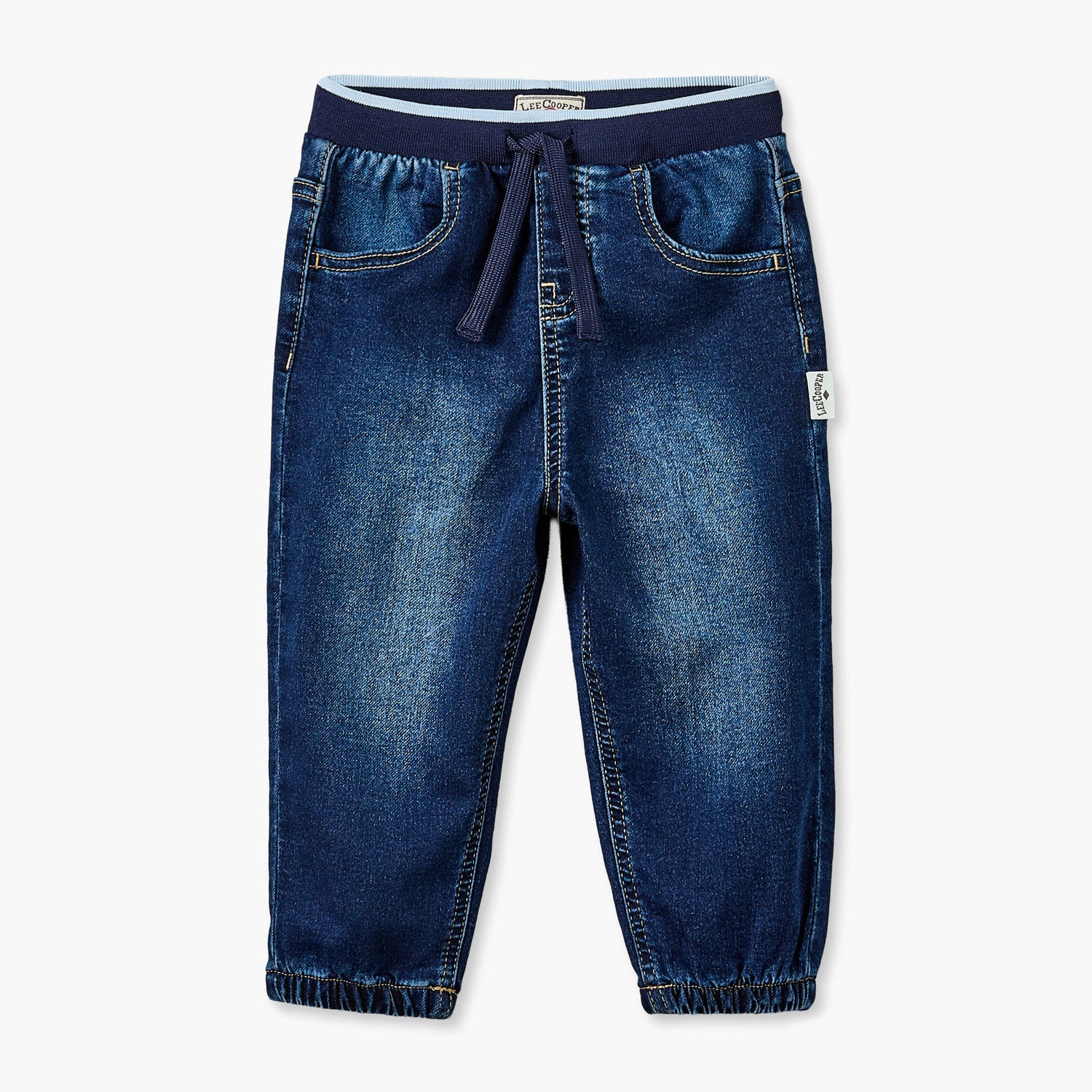 Lee Cooper Elasticated Waistband Jeans with Pockets