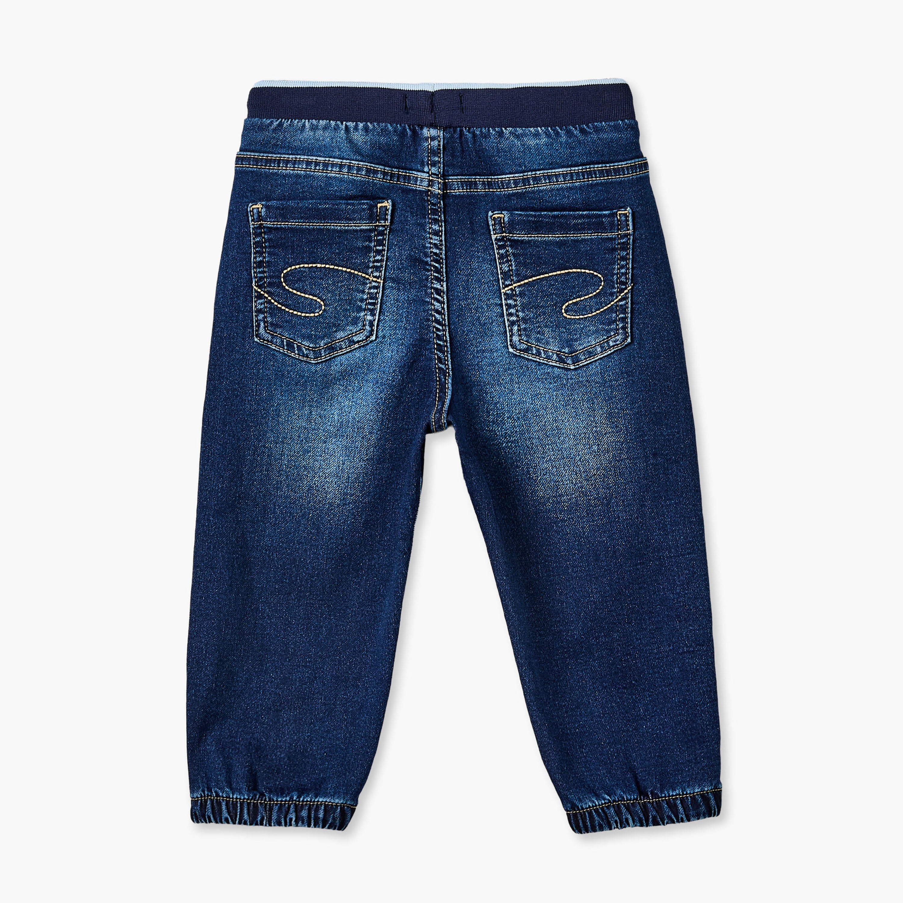 Lee Cooper Elasticated Waistband Jeans with Pockets