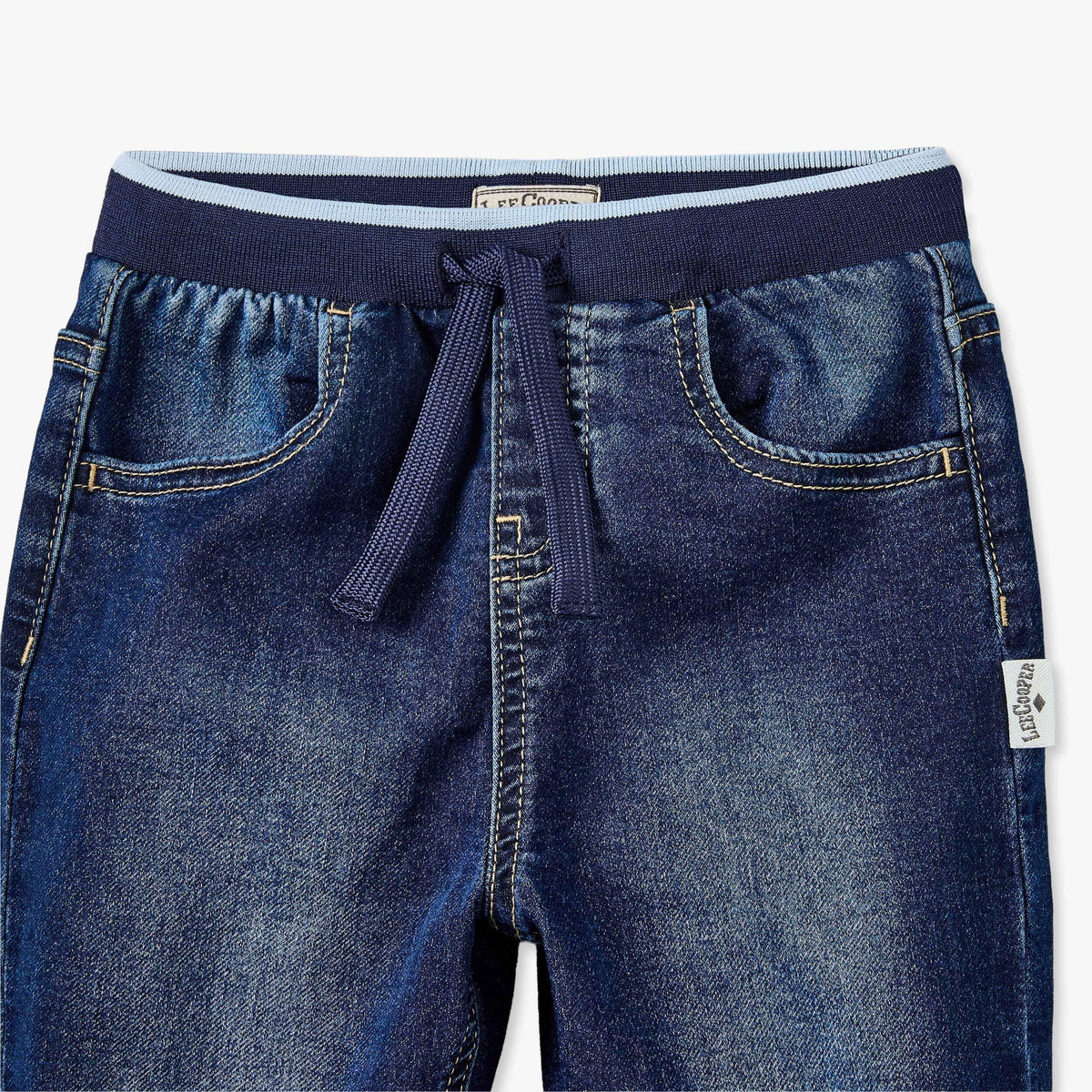 Lee Cooper Elasticated Waistband Jeans with Pockets