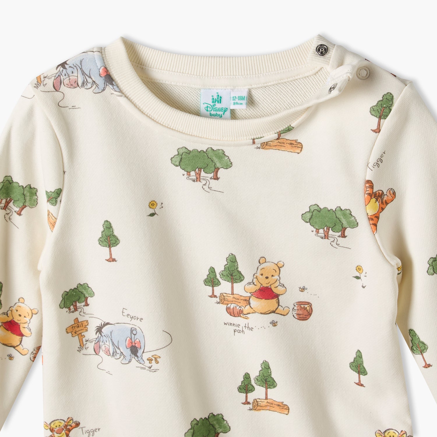 Disney Winnie the Pooh Print Sweatshirt with Long Sleeves