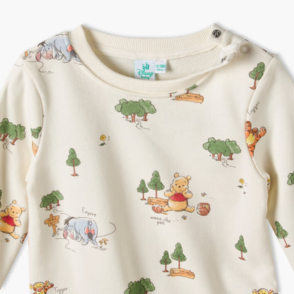 Disney Winnie the Pooh Print Sweatshirt with Long Sleeves