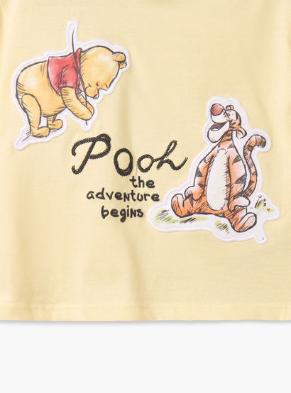 Disney Crew Neck Short Sleeves T-shirt and Shorts Set with Winnie The Pooh Applique-baby-boys-clothing-setsandcoords-image-7