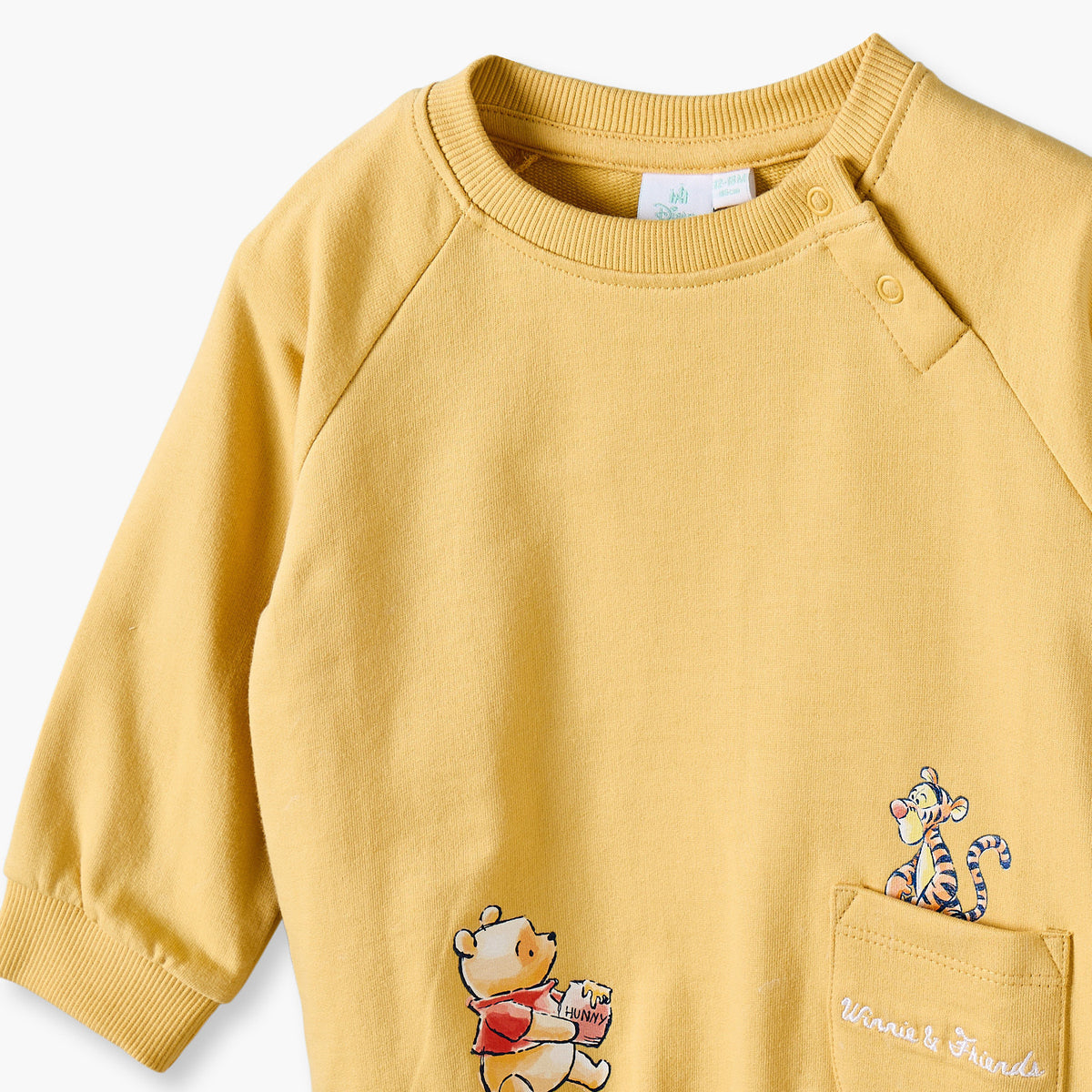 Disney Crew Neck Long Sleeves Sweatshirt and Trousers Set with Winnie the Pooh Print