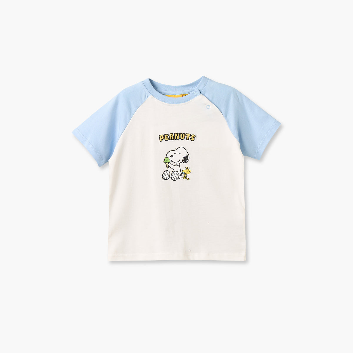 Crew Neck Short Sleeves T-shirt and Shorts Set with Snoopy Print